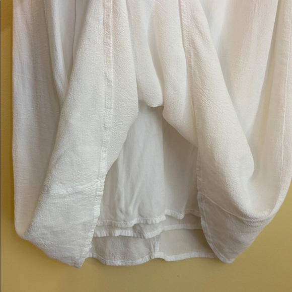 Lulus | White Viscose Blend Gauze Sleeveless Lined Round Neck Mini Dress Small - Picture 4 of 12